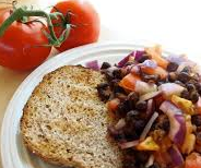 Black Beans with Salsa on Toast Breakfast