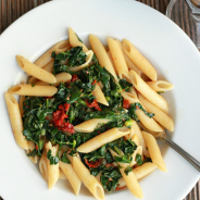 Penne with Kale, Tomato, and Olives